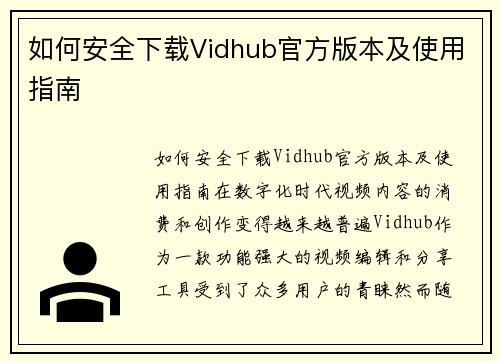 如何安全下载Vidhub官方版本及使用指南